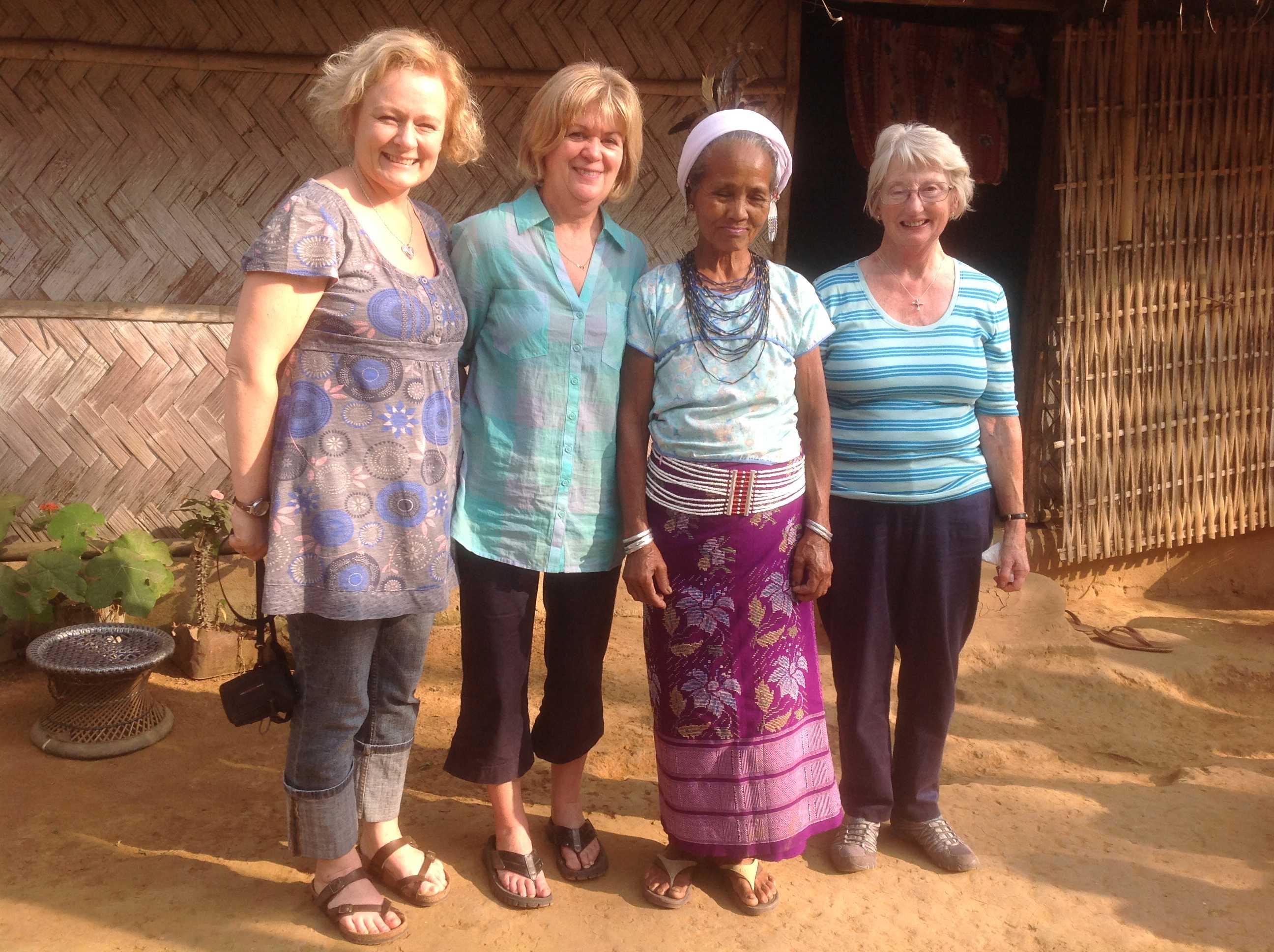 Niki, Rose and Helen in Garo Hills 2015
